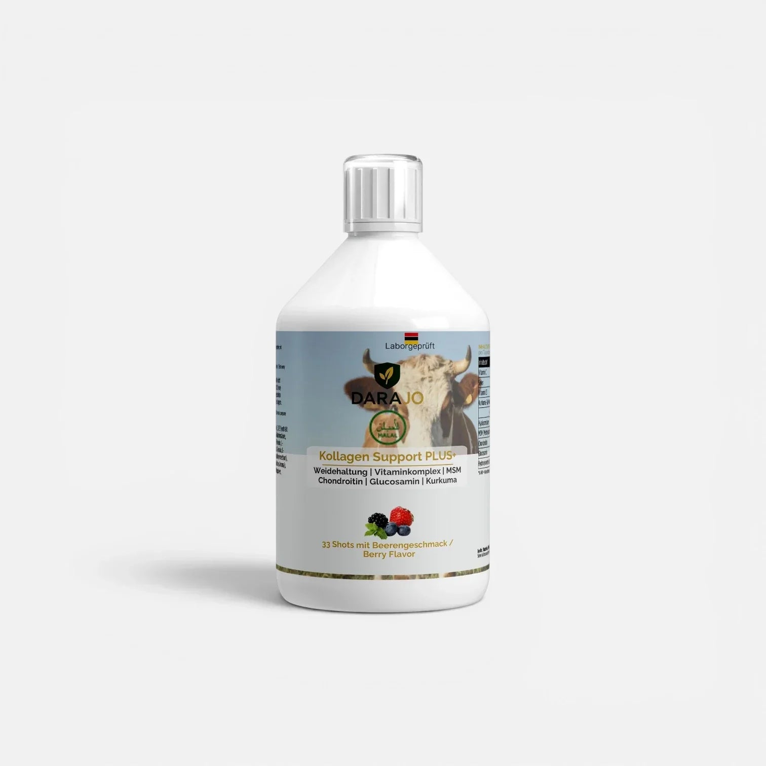 Kollagen Support PLUS+ Shots Wild Berry 500ml by Darajo Supplements