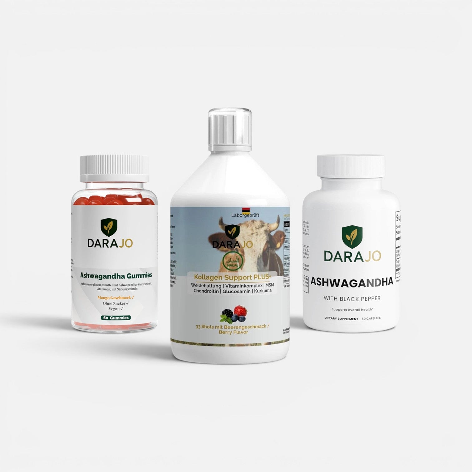 Glow & Balance™ Bundle |  Ashwaganda, Kollagen, Vitamin D3