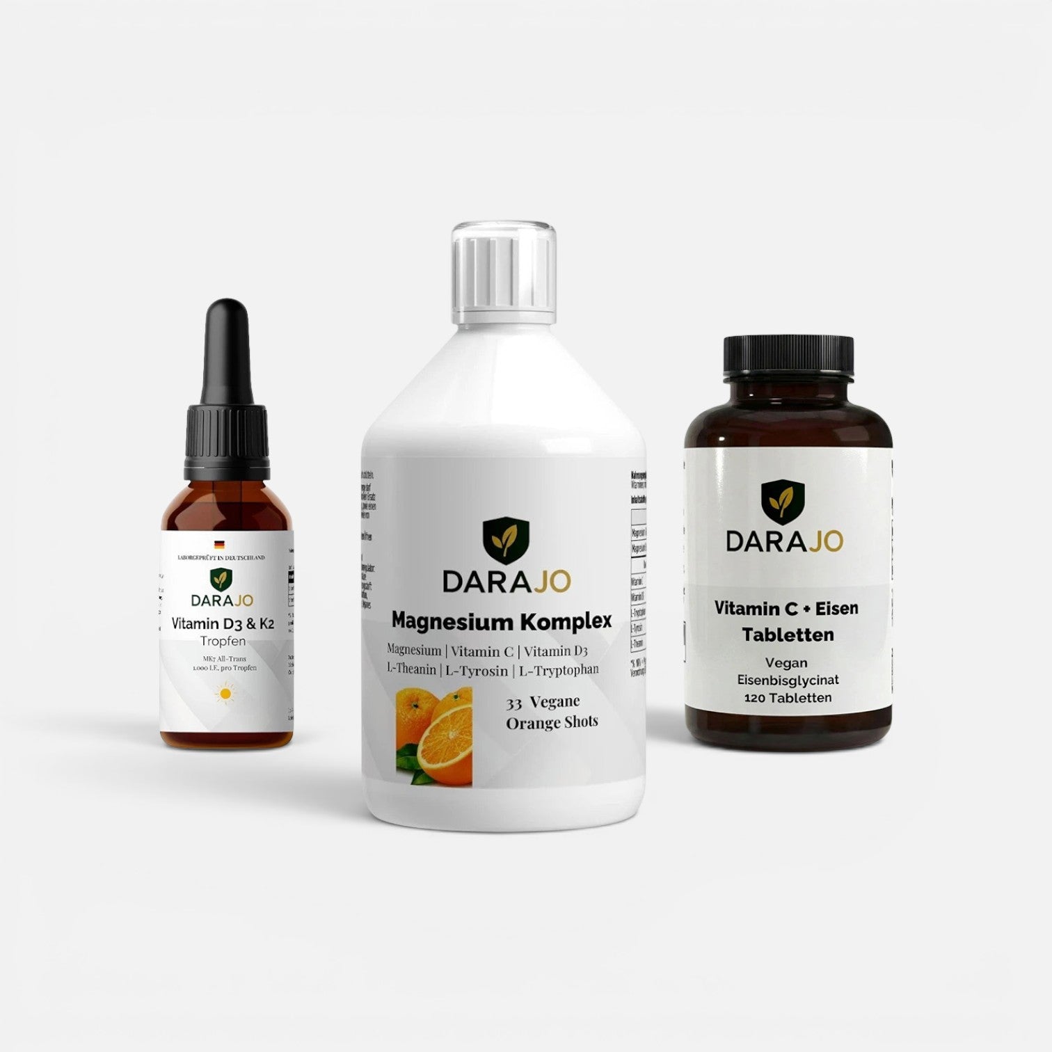 Iron Boost Bundle | Vitamin C + Iron, Magnesium Komplex, Vitamin D3 + K2