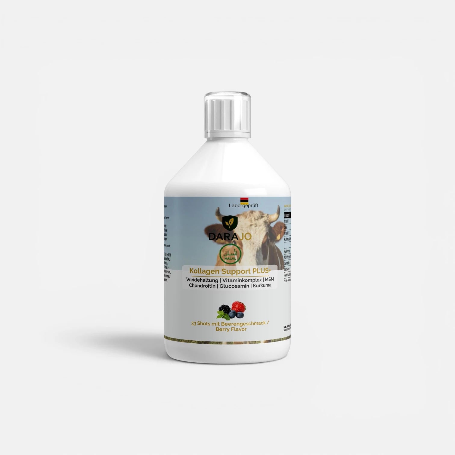 Kollagen Support PLUS+ Shots (1500 DA) - Wild Berry - 500ml