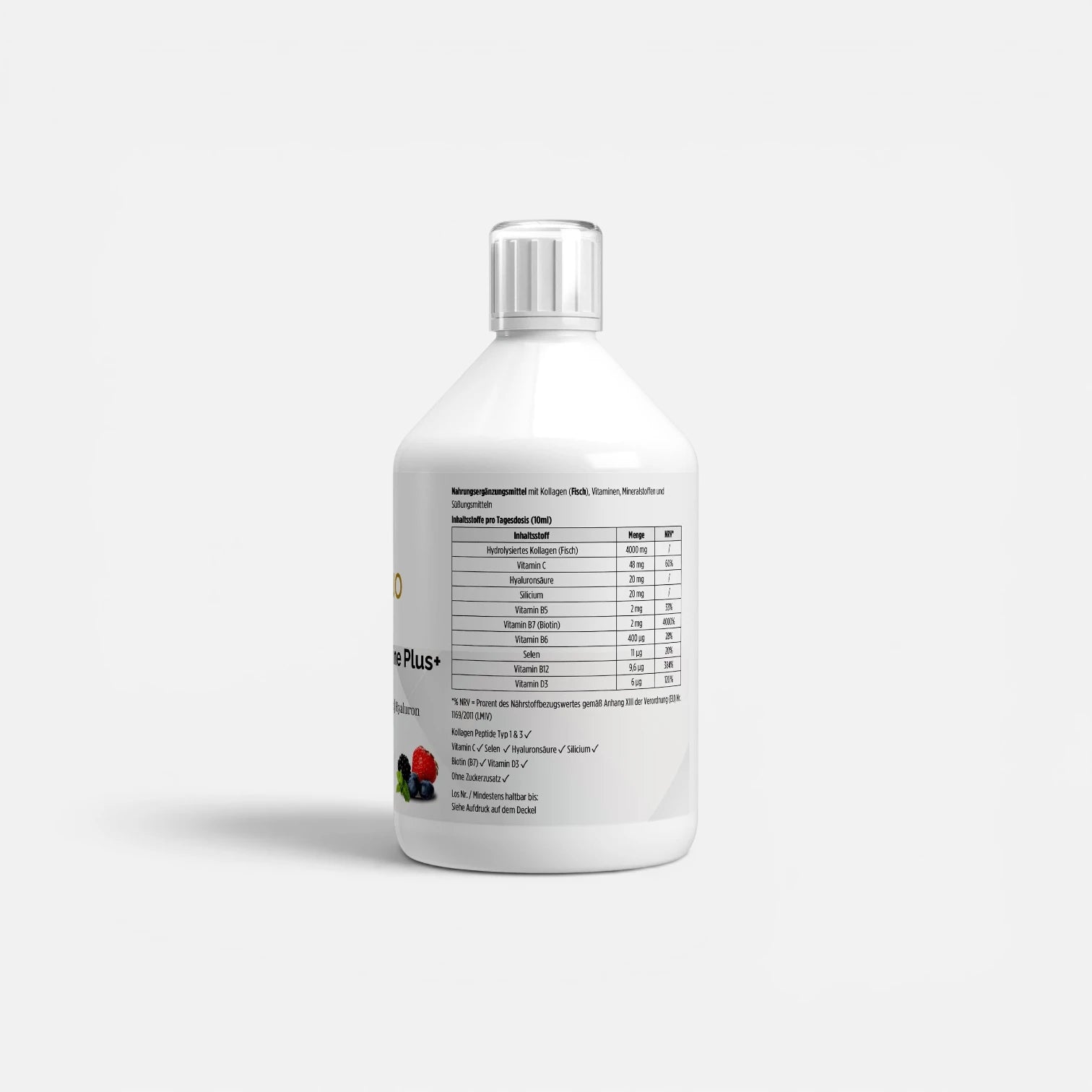Kollagen Marine Plus (1500 DA) + - 50 Shots - Wildbeere - 500ml